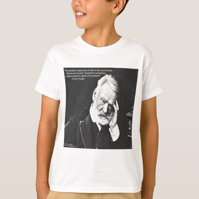 Victor Hugo & Happiness Quote presenterar Tees m.m Tee (Framsida)