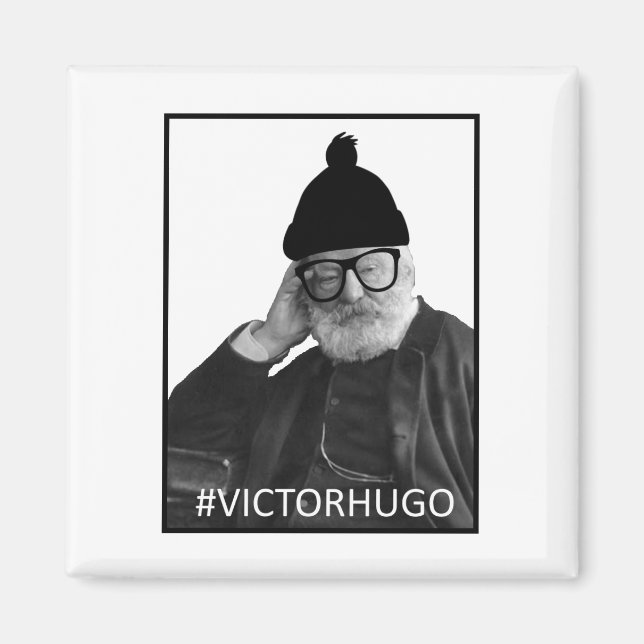 Victor Hugo Hipster Magnet (Framsidan)