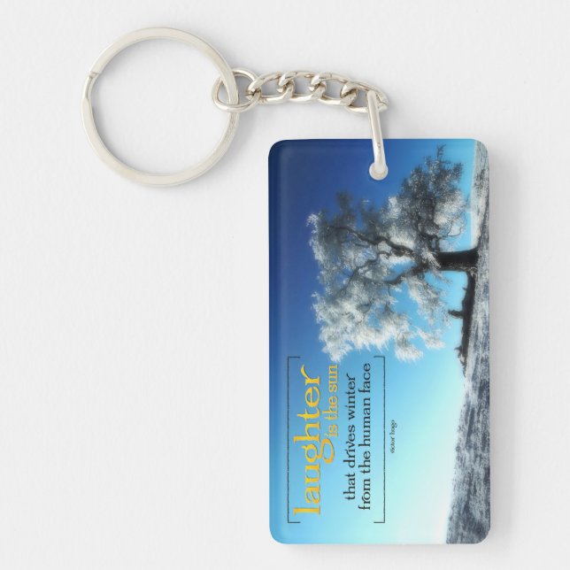 Victor Hugo Inspirational Quote Keychain Nyckelring (Framsidan)