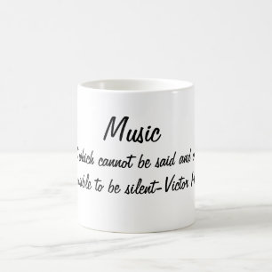 Victor Hugo Music Quote Kaffemugg