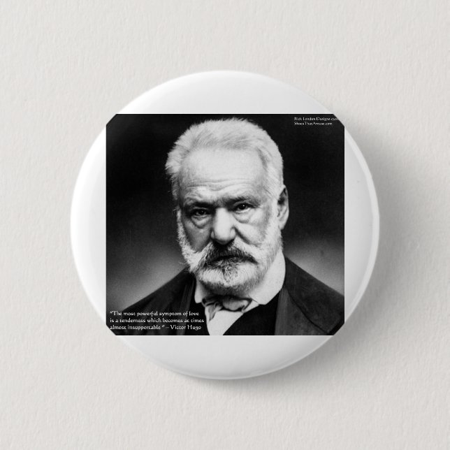Victor Hugo "Ömhet" Citat Presentkoppar Kort Knapp (Framsida)