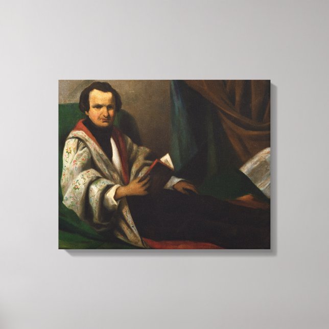 Victor Hugo på hans divan, 1830-40 Canvastryck (Framsida)