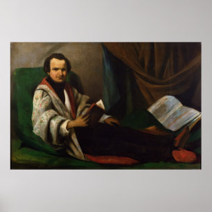 Victor Hugo på hans divan, 1830-40 Poster