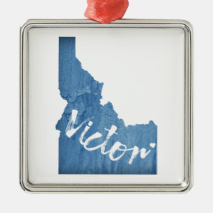 Victor Idaho Wood Grain Julgransprydnad Metall