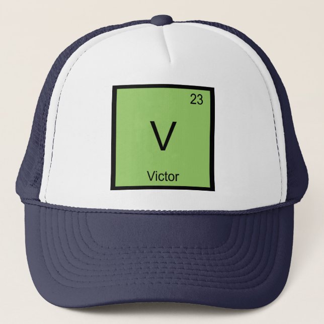 Victor Namn Kemiskt Element Periodiska Systemet Keps (Framsida)