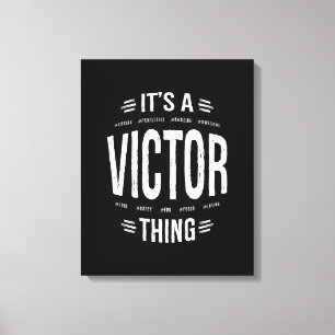 Victor Personlig Namn Birthday Gift Canvastryck