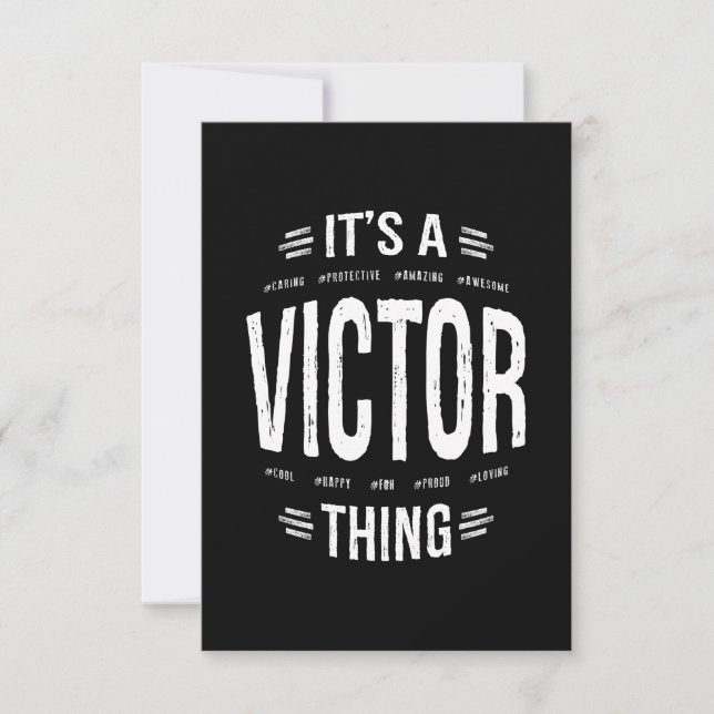 Victor Personlig Namn Birthday Gift OSA Kort (Framsida)