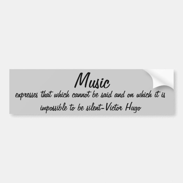 Victor Quotes Music uttrycker Bildekal (Framsidan)