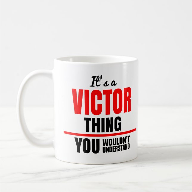 Victor sak skulle du inte förstå namn kaffemugg (Vänster)