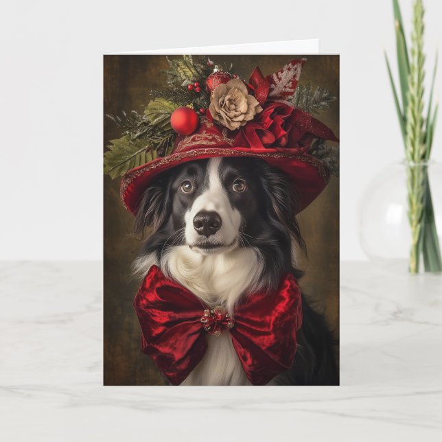 Victoran Gräns Collie jul Helgkort (Framsida)