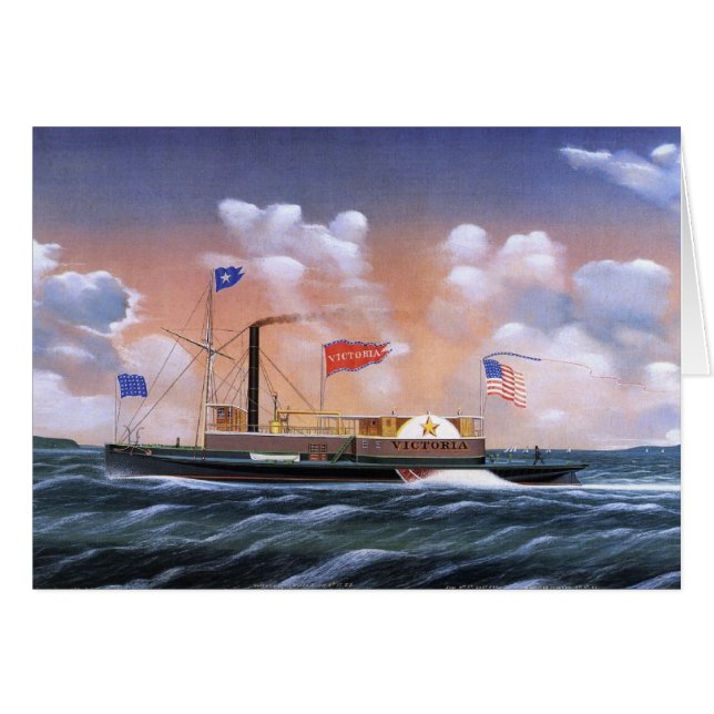 Victoria-ångrör 1859 hälsningskort (Framsidan Horizontal)