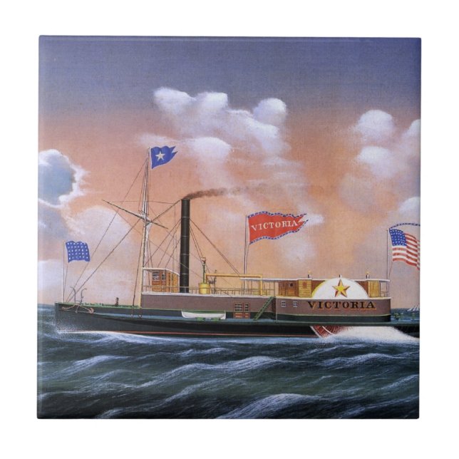 Victoria-ångrör 1859 kakelplatta (Framsidan)