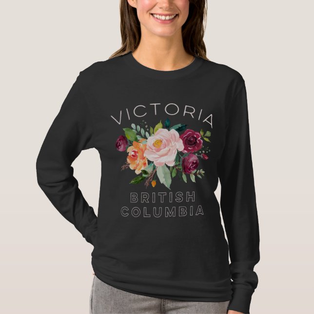 Victoria BC Canada Blommigt Women Garden Lovers Fl T Shirt (Framsida)