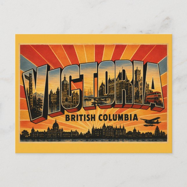 Victoria BC Huvudstad Vykort (Framsida)