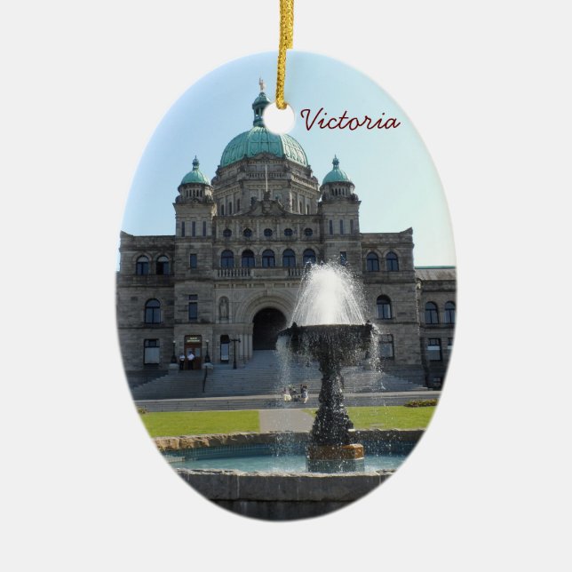 Victoria BC, Kanada Julgransprydnad Keramik (Framsidan)