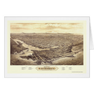Victoria BC, Kanada panorama- karta - 1878 Hälsningskort