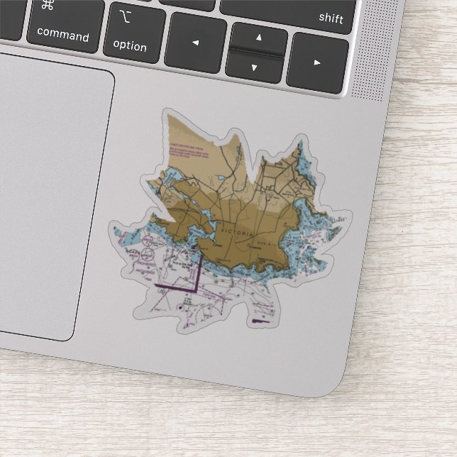 Victoria BC Nautical Chart Klistermärken (Detalj)