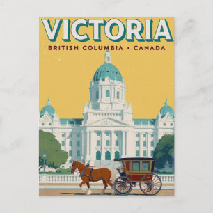 Victoria BC Parlament Retro Vykort