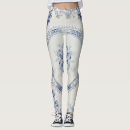 Victoria blåttdamasker leggings