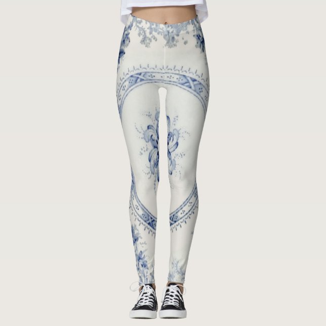 Victoria blåttdamasker leggings (Framsida)
