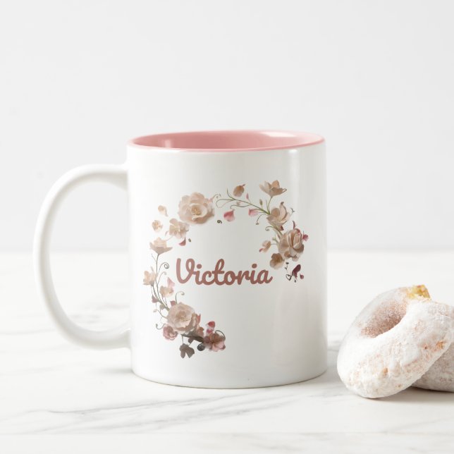 Victoria Blommigt Mugg (Med munk)