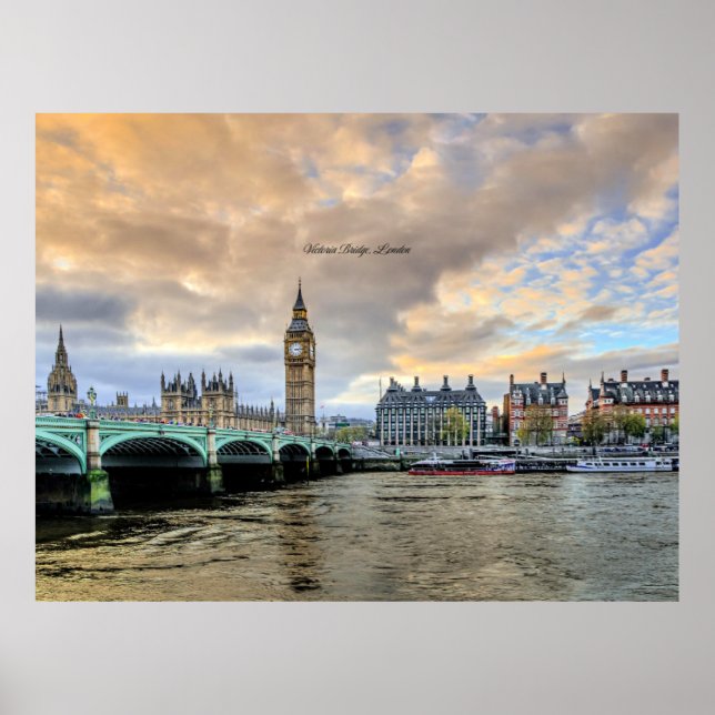 Victoria Bridge, London, England Poster (Framsidan)