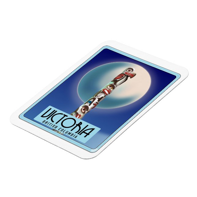 Victoria British Columbia Totem Pole. Magnet (Vänstra Sidan)