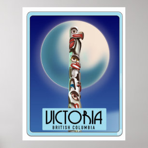Victoria British Columbia Totem Pole. Poster