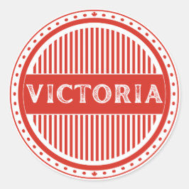 Victoria City Pride Emblem – Canadian Identity Runt Klistermärke