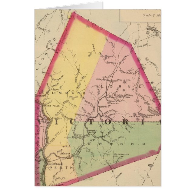 Victoria Co, NB Hälsningskort (Framsidan)