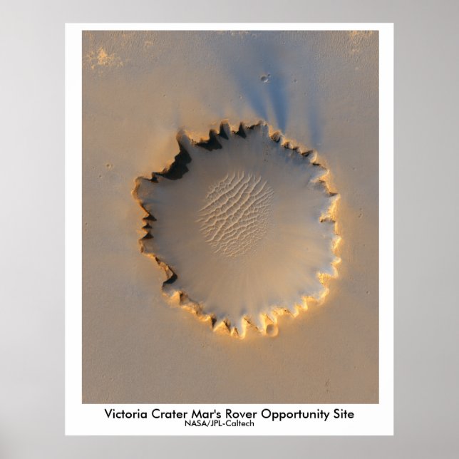 Victoria Crater Mars Rover Landing Site Poster (Framsidan)