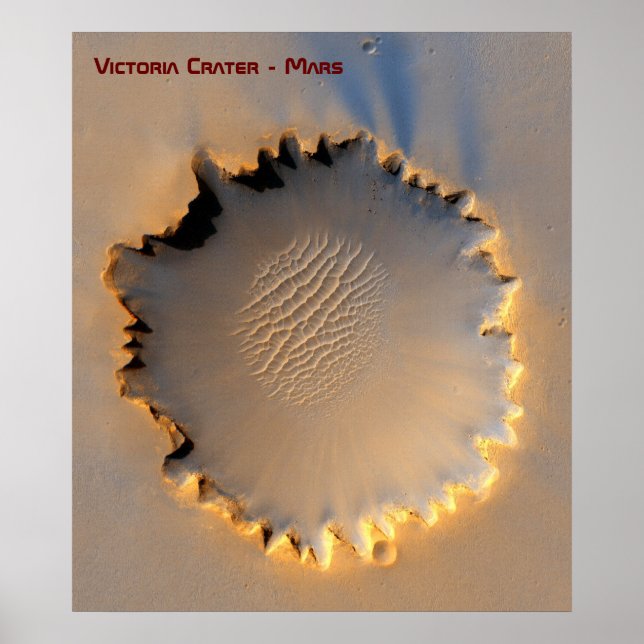 Victoria Crater - Meridiani Planum - Mars Poster (Framsidan)