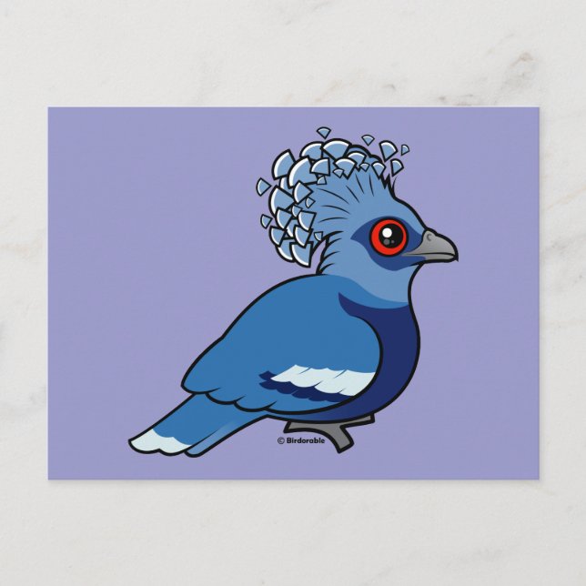 Victoria Crowned Pigeon Vykort (Framsida)