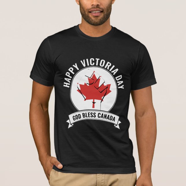 VICTORIA DAY Välsigna dig CANADA T Shirt (Framsida)