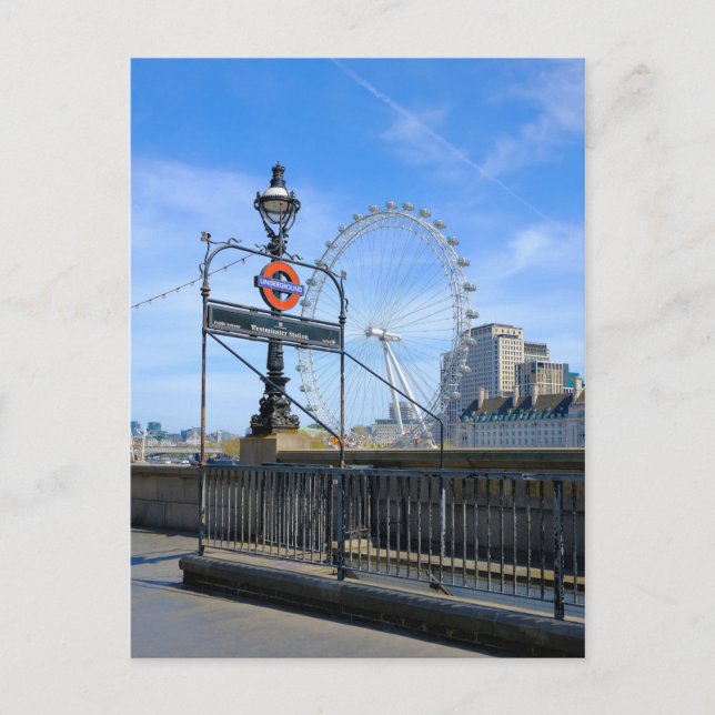 Victoria Embankment, London UK Postcard Vykort (Framsida)
