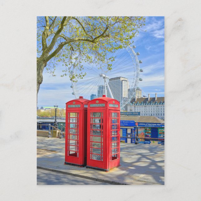 Victoria Embankment, London UK Postcard Vykort (Framsida)