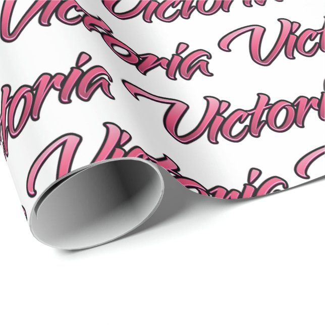 Victoria fade pink personalisiertes Geschenkpapier Presentpapper (Rullad Hörn)