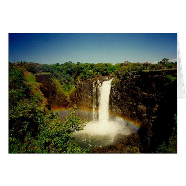 victoria faller regnbåge hälsningskort (Framsidan Horizontal)