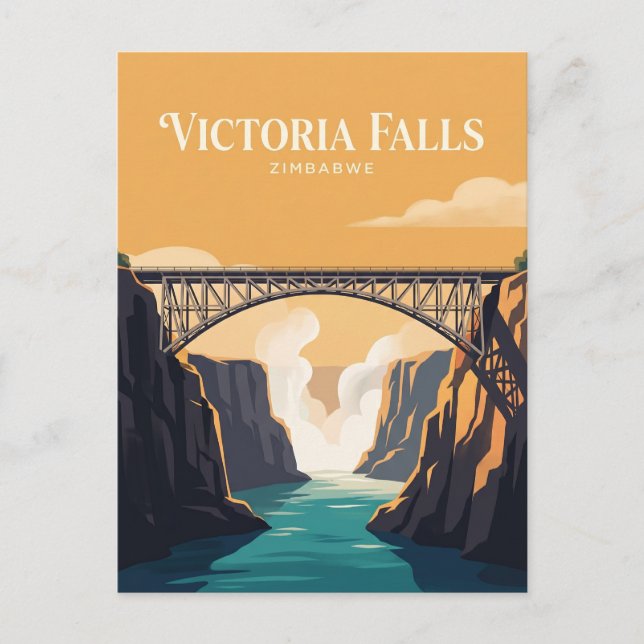 Victoria Falls Bridge Zimbabwe Vykort (Framsida)