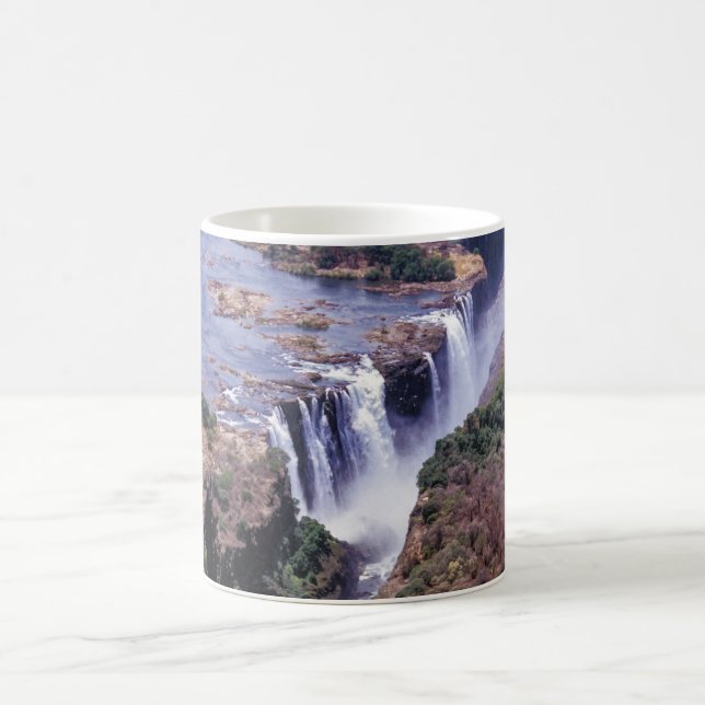 Victoria Falls-flyg - Zimbabwe, Afrika Kaffemugg (Center)