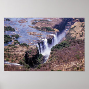 Victoria Falls-flyg - Zimbabwe, Afrika Poster