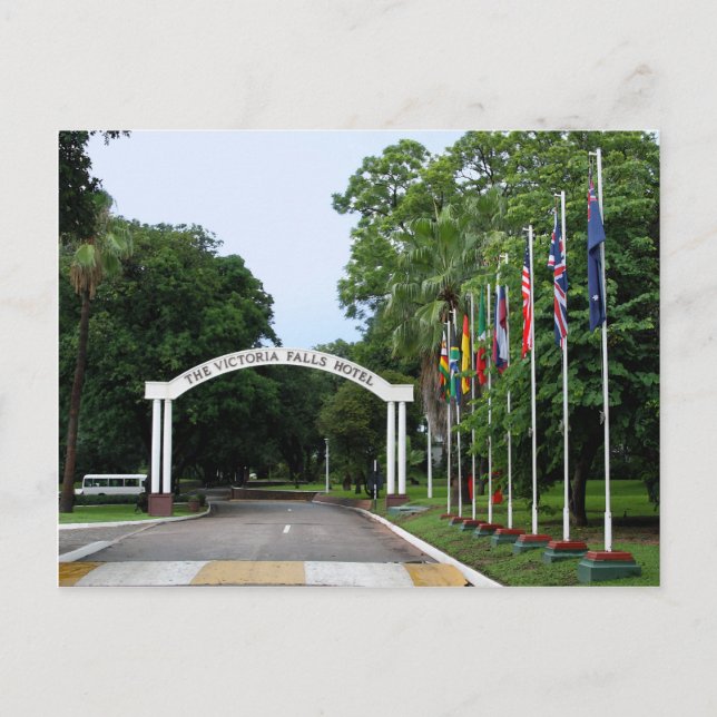 Victoria Falls Hotel Entrance Vykort (Framsida)