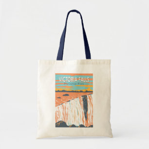 Victoria Falls National Park Travel Art Vintage Tygkasse