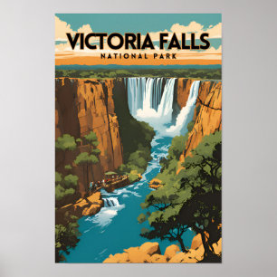 Victoria Falls National Park Travel Poster