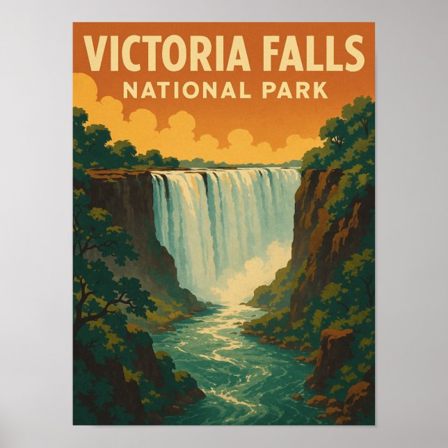 Victoria Falls nationalpark Getaway Poster (Framsidan)