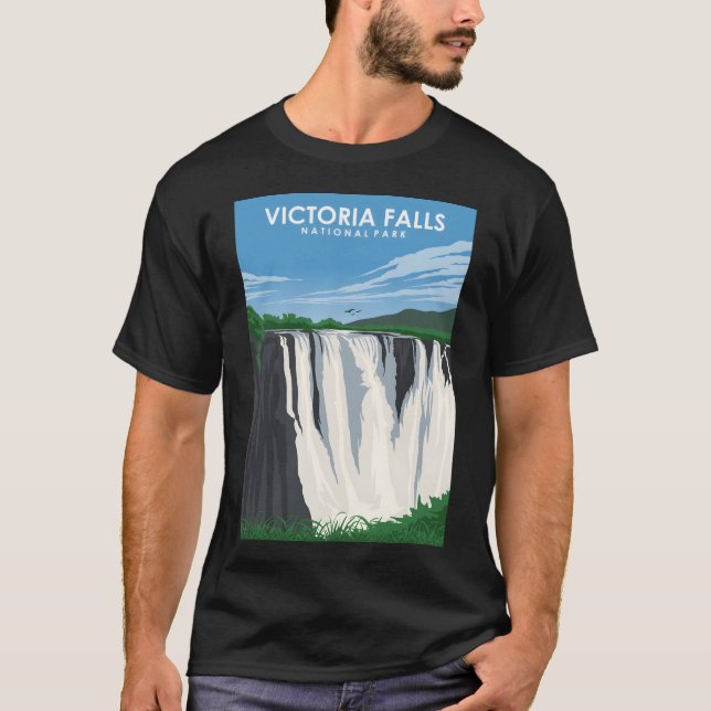 Victoria Falls nationalpark Zambia Afrika Travel T Shirt (Framsida)