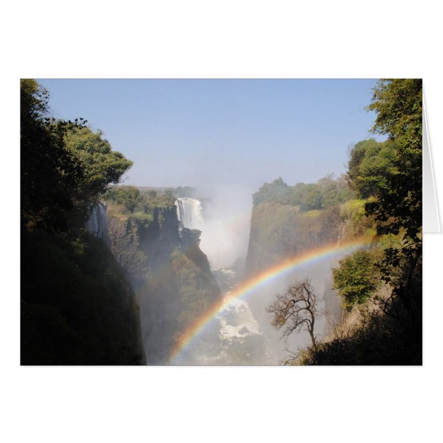 Victoria Falls Rainbow Hälsningskort (Framsidan Horizontal)