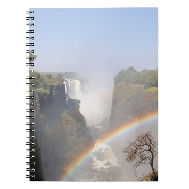 Victoria Falls Rainbow Waterfall Photo Anteckningsbok (Framsidan)