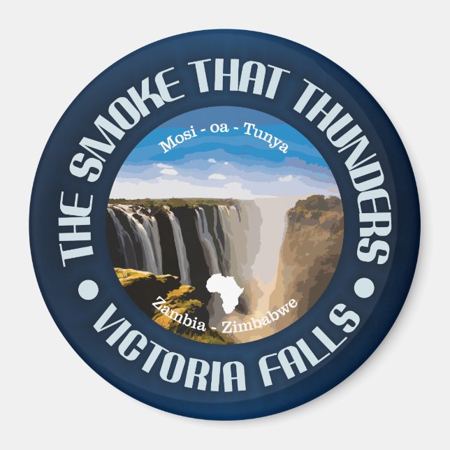 Victoria Falls (rd) Magnet (Framsidan)