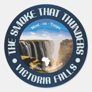 Victoria Falls (rd) Runt Klistermärke